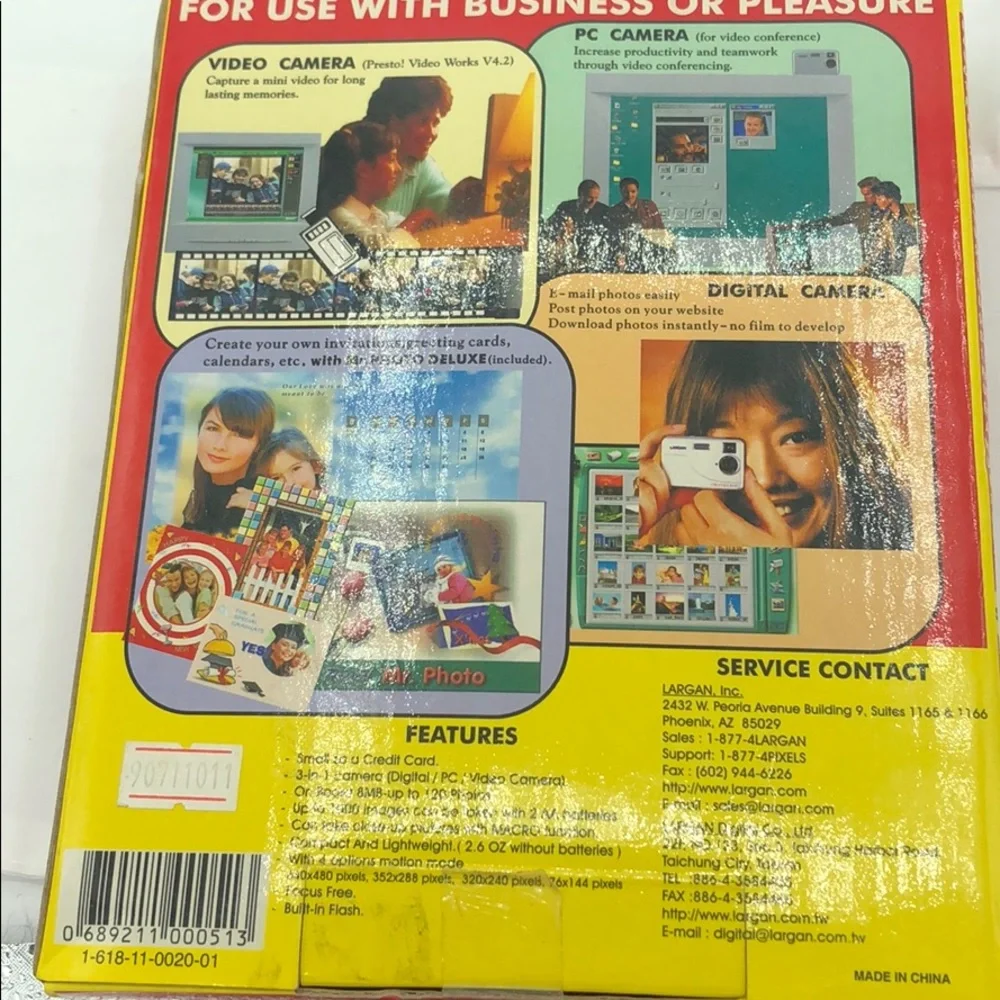 New Sealed Largan Chameleon Digital Camera Complete In Box VGA PC Video Camera